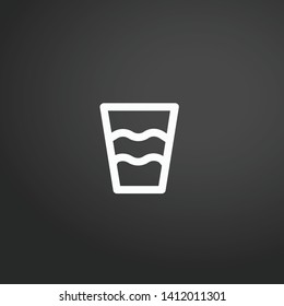 Glass vector icon. Glass concept stroke symbol design. Thin graphic elements vector illustration, outline pattern for your web site design, logo, UI. EPS 10.