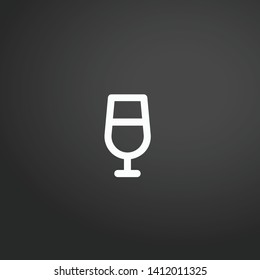 Glass vector icon. Glass concept stroke symbol design. Thin graphic elements vector illustration, outline pattern for your web site design, logo, UI. EPS 10.
