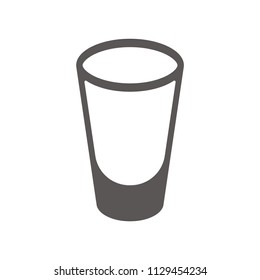 Glass vector icon for design in a flat style