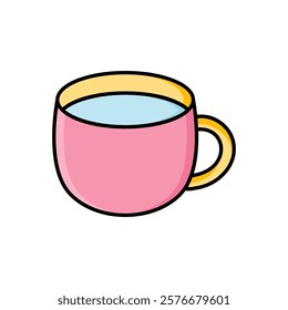 Glass vector icon, flat design drink glass symbol.