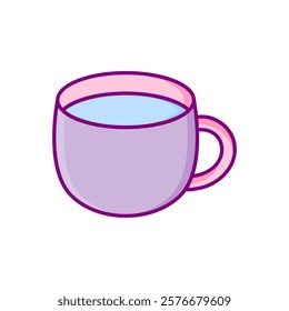 Glass vector icon, flat design drink glass symbol.