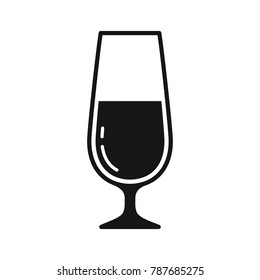 glass, glass vector icon, flat design best vector glass illustration 