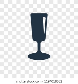 Glass vector icon isolated on transparent background, Glass transparency logo concept