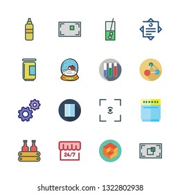 glass vector icon set