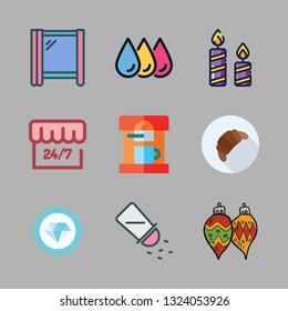 glass vector icon set