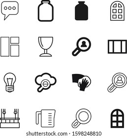 glass vector icon set such as: jug, champagne, whiskey, bubble, cloth, cartoon, bright, alcohol, text, chat, banner, residence, services, windows, dangerous, worker, messenger, silhouette, set