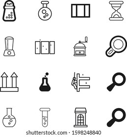 glass vector icon set such as: packaging, services, blood, person, color, electric, shipping, timer, mixer, spring, blue, clock, round, architectural, carton, dangerous, outline, skyscraper, vial