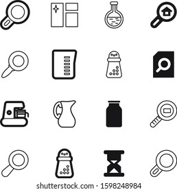 glass vector icon set such as: package, biology, espresso, beverage, hourglass, paper, documents, watch, cargo, dairy, clock, information, caffeine, development, delivery, pharmacy, clinic, pottery
