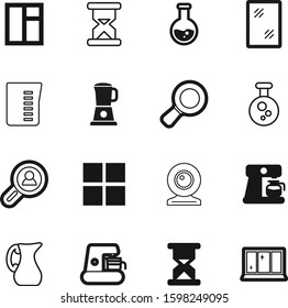 glass vector icon set such as: film, friends, video, dishware, scientific, network, management, cooking, broadcast, find, experiment, optical, office, espresso, cam, mixer, lens, marketing, group