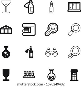 glass vector icon set such as: service, lab, household, box, round, eye, architectural, tool, group, pharmacy, bar, spice, transportation, element, agriculture, coffee, plant, management, espresso