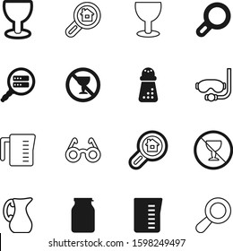glass vector icon set such as: healthy, canning, specs, doodle, sport, decoration, old, relaxation, diving, abstract, homemade, empty, drawn, tube, adventure, art, vacation, mask, 10, travel, data
