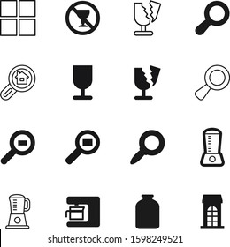 glass vector icon set such as: hot, explore, sale, prohibited, magnification, clinic, education, medicine, order, jars, breakfast, color, empty, fast, espresso, style, logistic, macro, hospital, no