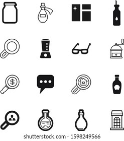 glass vector icon set such as: apartment, comment, men, homemade, housekeeping, chemistry, tool, emblem, cloud, poison, architecture, brown, magnification, magnify, drink, grinder, shape, cobalt
