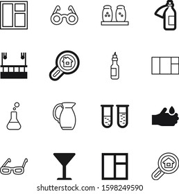 glass vector icon set such as: jar, organic, beaker, sex, detail, biology, scientific, colorful, passion, experiment, dark, work, water, corrosion, container, seasoning, cleaner, love, elegance