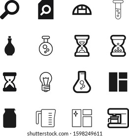 glass vector icon set such as: natural, ecology, can, inspector, jug, sandglass, icons, jars, clinical, electrical, breakfast, exterior, vegetable, idea, nobody, optical, warm, healthy, agronomy