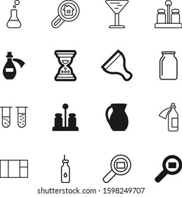 glass vector icon set such as: residence, cleaner, windows, pharmacy, second, research, wiper, clean, dishware, worker, frame, sand, vegetable, hourglass, decorative, collection, blank, find, jar