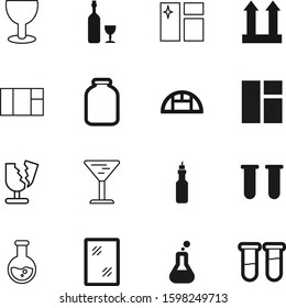 glass vector icon set such as: winery, container, empty, can, transportation, growth, plastic, celebrate, simple, agronomy, jar, break, analysis, protein, canning, vegetarian, travel, farm, dinner