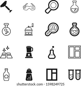 glass vector icon set such as: team, magnifier, magnifying, marketing, service, bottle, group, vial, magnify, worker, colorful, tube, spectacles, appliance, glasses, wipe, blender, information