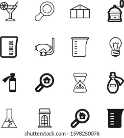 glass vector icon set such as: glasses, martini, wait, ocean, technology, look, agronomy, retro, ecology, sport, ice, study, restaurant, bulb, power, swimwear, vodka, agriculture, wine, vacation, bar