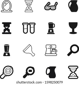 glass vector icon set such as: optical, wait, cleaning, cup, test, worker, blue, blood, zoom, cooking, shiny, wiper, glasses, discovery, wipe, beauty, mirror, finance, cleaner, fresh, coffee, handle