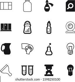 glass vector icon set such as: label, mason, instrument, list, coffee, blood, scientific, office, sparkle, magnification, olive, sheet, love, information, scraper, modern, plastic, illumination