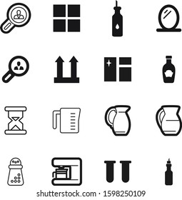 glass vector icon set such as: hourglass, red, medicine, fresh, mill, science, button, light, carton, fragile, blue, shiny, salon, hour, carafe, top, flow, housekeeping, package, grain, instrument