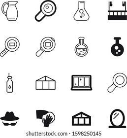 glass vector icon set such as: natural, ceramic, vegetarian, handle, toxic, occupation, detail, mirror, oil, cloth, sky, salon, network, wash, loupe, fat, lupe, squeegee, wipe, small, glyph, beauty