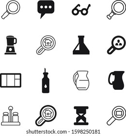 glass vector icon set such as: template, forum, pepper, box, inside, minute, exterior, time, machine, electric, dialog, dairy, organic, mixer, banner, dark, messaging, chemicals, color, person