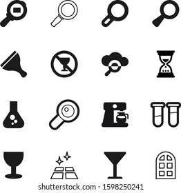 glass vector icon set such as: mark, hourglass, kitchen, scraper, ban, transport, decorative, style, order, room, shipping, scientific, reflection, icons, shipment, time, second, machine, cup, worker