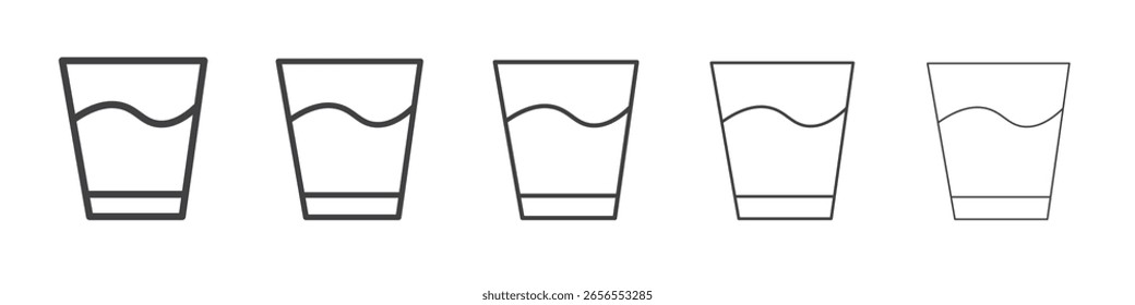 Icono de Vector de vidrio ilustración simple logotipo arte
