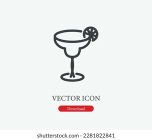 Glas, Vektorsymbol. Symbol in Line Art Style für Design, Präsentation, Website oder Mobile Apps Elemente, Logo. Cocktailsymbolgrafik. Pixel-Vektorgrafiken - Vektorgrafik