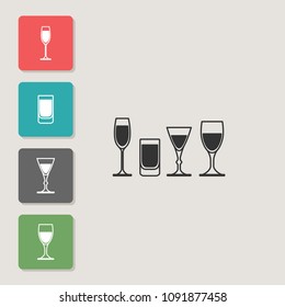 Glass - vector icon. Symbol for web, infographics, print design and mobile UX/UI kit. Vector illustration, EPS10.