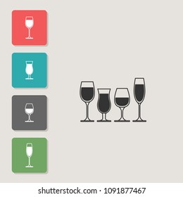 Glass - vector icon. Symbol for web, infographics, print design and mobile UX/UI kit. Vector illustration, EPS10.
