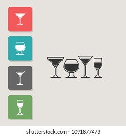 Glass - vector icon. Symbol for web, infographics, print design and mobile UX/UI kit. Vector illustration, EPS10.
