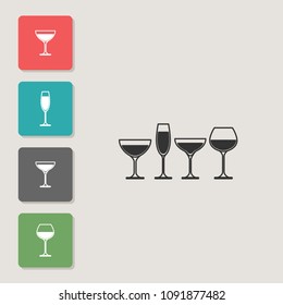 Glass - vector icon. Symbol for web, infographics, print design and mobile UX/UI kit. Vector illustration, EPS10.