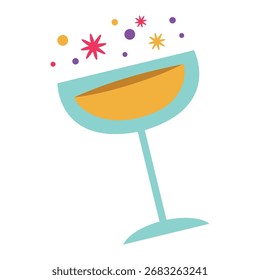 Ilustración vectorial de cristal. Diseño minimalista plano. Ilustración editable para el Web, móvil, impresión