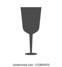 Glass vector illustration icon. Glass icon in two-dimensional shape. The concept of drink by using a glass icon.