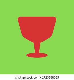 Icono de ilustración vectorial de vidrio. Icono de cristal en forma bidimensional. El concepto de bebida con un icono de vidrio.
