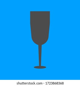 Icono de ilustración vectorial de vidrio. Icono de cristal en forma bidimensional. El concepto de bebida con un icono de vidrio.