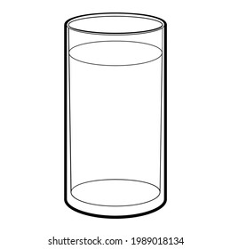 ilustración del vector de vidrio,
aislado en fondo blanco.vista superior