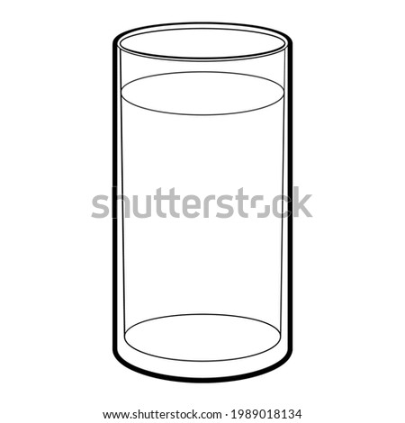 glass vector illustration,
isolated on white background.top view