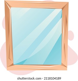 glass vector illustration. Mirror beauty