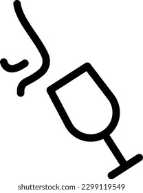 glass Vector illustration on a transparent background. Premium quality symmbols. Thin line vector icons for concept and graphic design.