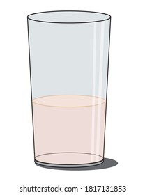 glass vector illustration,isolated on white background for education,top view