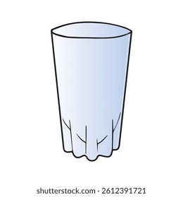 glass vector illustration,isolated on white background,top view
