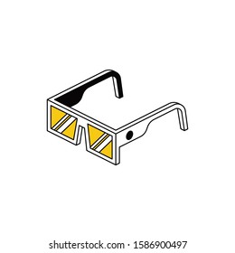 Glass. Vector line, 3d stroke isometric, color web icon, new flat style. Creative illustration design, abstract idea for infographics.