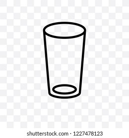 glass vector linear icon isolated on transparent background, glass transparency concept can be used for web and mobile