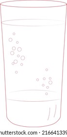 glass vector linear illustration suitable for personal and commercial use for websites, magazines, books, catering