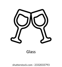 Glass Vector   outline Icon Design illustration. Kitchen and home  Symbol on White background EPS 10 File