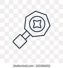 Glass vector outline icon isolated on transparent background, high quality linear Glass transparency concept can be used web and mobile